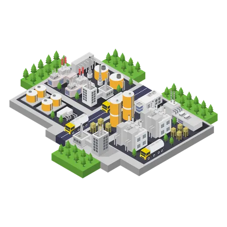 Fuel storage factory  Illustration