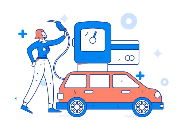 Fueling Station  Illustration