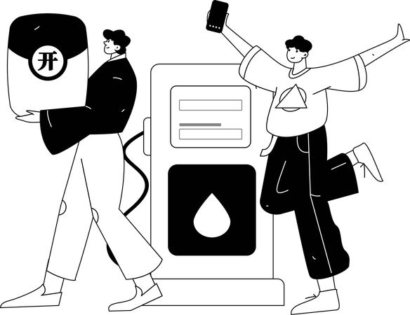 Fueling Station  Illustration