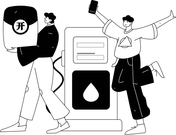 Fueling Station  Illustration