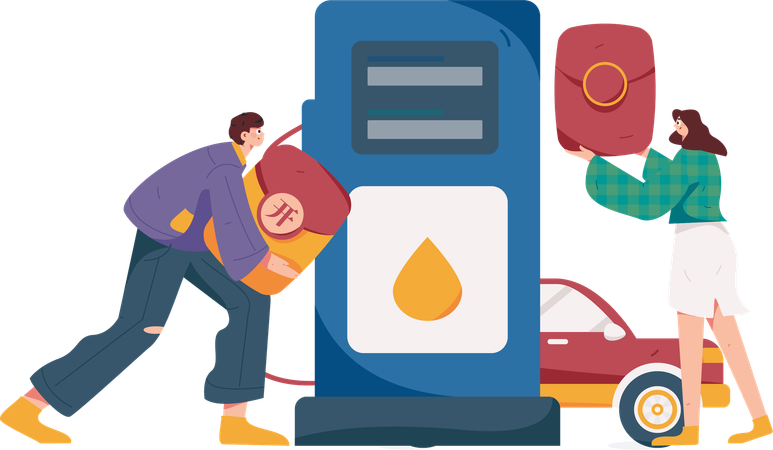 Fueling Station  Illustration