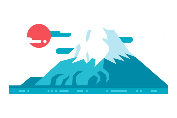 Fuji mountain in Japan Illustration