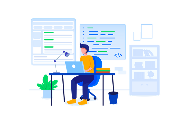 Full stack developer  Illustration