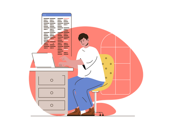 Full stack developer  Illustration