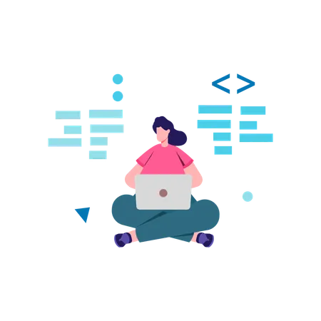 Full stack developer  Illustration