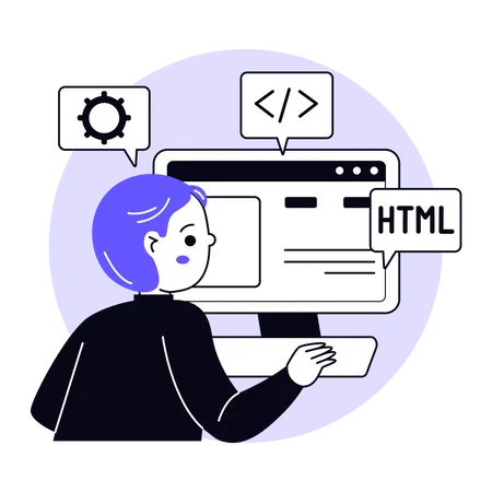 Full Stack Web Developer Illustration