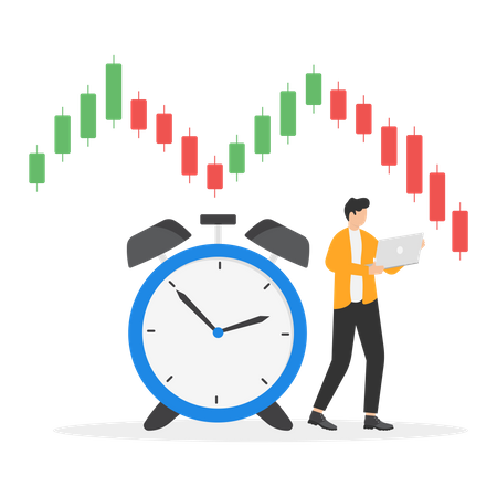 Full time trader  イラスト