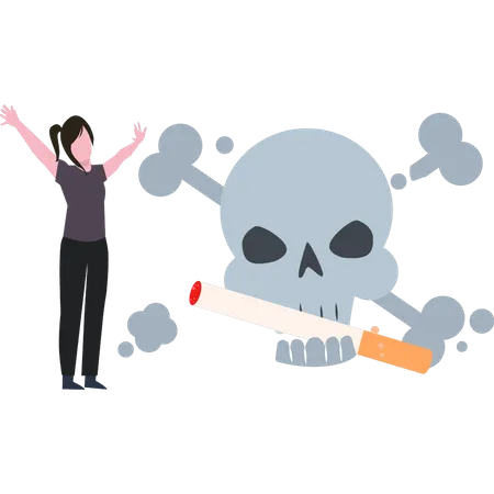 Fumar E Prejudicial Ilustração
