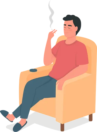 Homme qui fume  Illustration