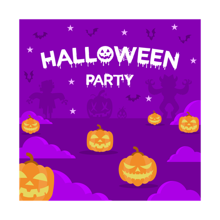 Fun Halloween celebration  Illustration