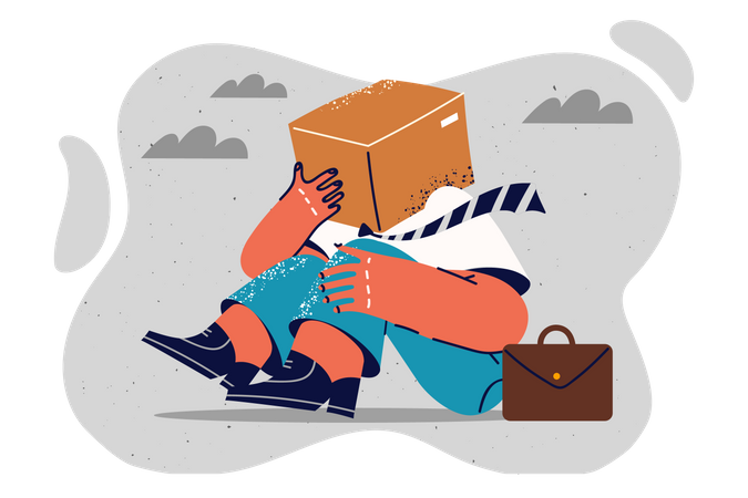 Funcionário demitido do emprego  Ilustração