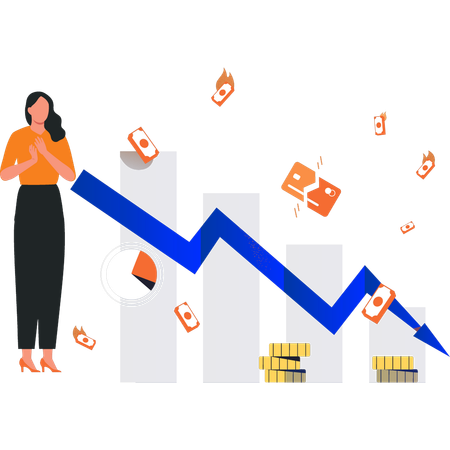 Funcionário enfrenta crise financeira  Ilustração