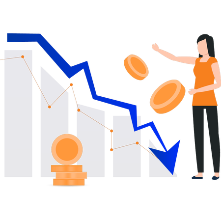 Funcionário enfrenta queda do mercado  Ilustração