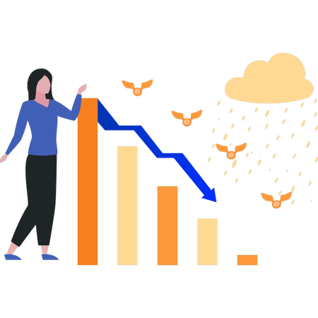 Funcionário enfrenta recessão no mercado  Ilustração