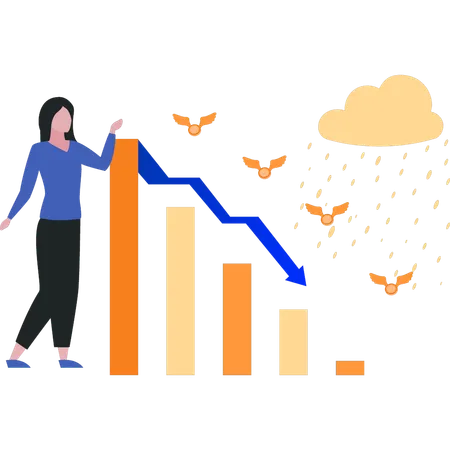 Funcionário enfrenta recessão no mercado  Ilustração