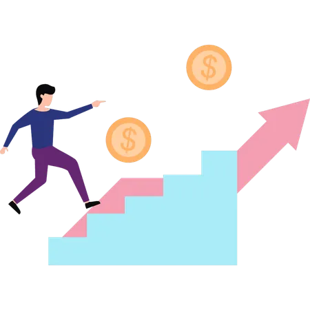 O funcionário está obtendo ganho financeiro  Ilustração