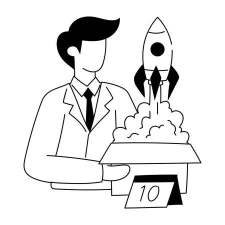 Funcionário lança novo produto  Ilustração
