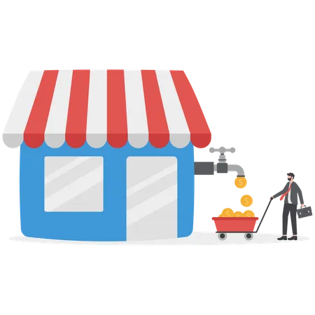 Funding Small Business Backing Startup Project Or Banking Loan To Start New Business Investment Or Saving To Open New Shop Concept Illustration