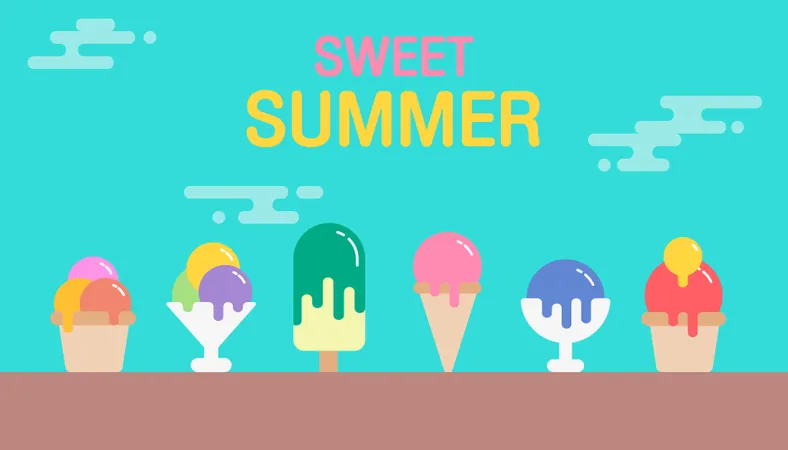 Fundo doce de verão  Ilustração