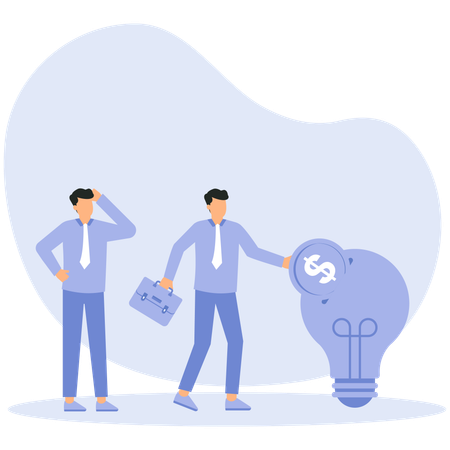 Fundraising idea and funding new innovative project  Illustration