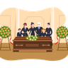 illustration funeral home
