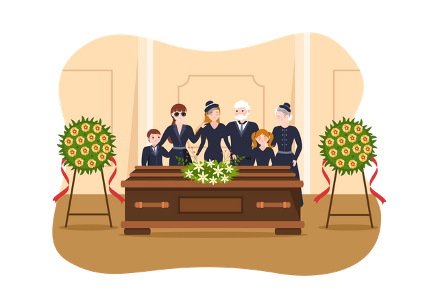 Funeral Ceremony  Illustration