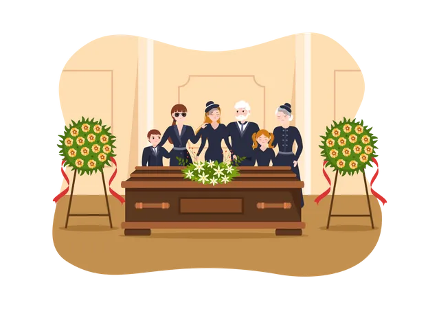 Funeral Ceremony  Illustration