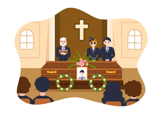 Funeral Service Illustration