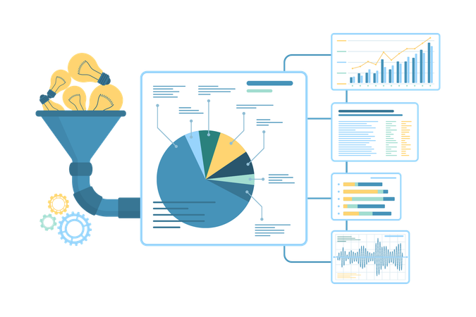 Funil para informações  Illustration