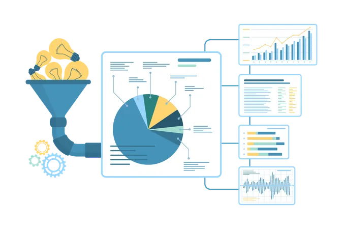 Funil para informações  Illustration