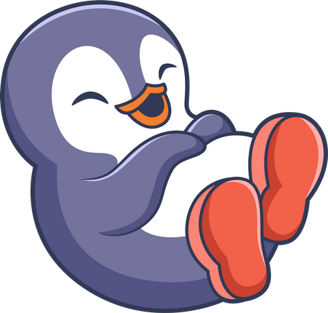 Funny baby Penguin  Illustration