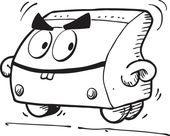 Funny car  Illustration