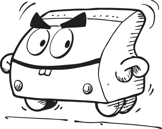 Funny car  Illustration
