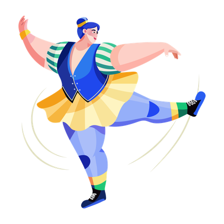 Funny dancer Dancing  Illustration