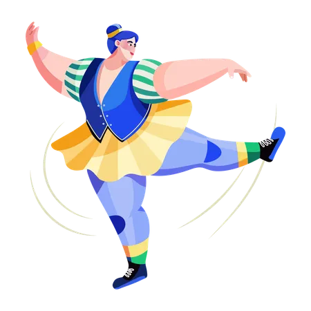 Funny dancer Dancing  Illustration