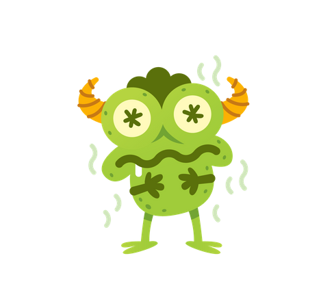 Funny Frog Monster  Illustration