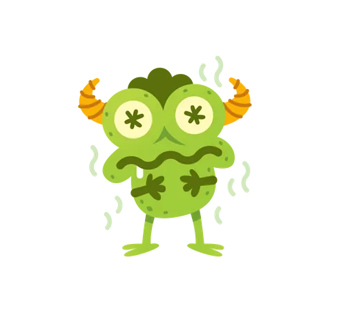 Funny Frog Monster  Illustration