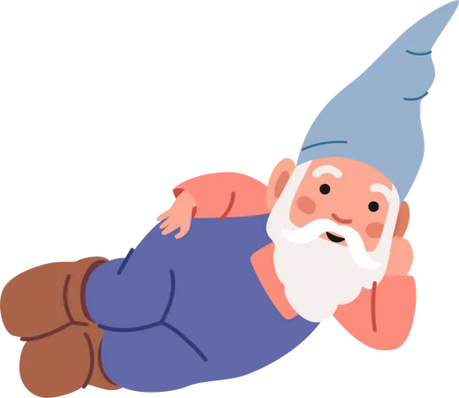 Funny Garden Dwarf  Illustration