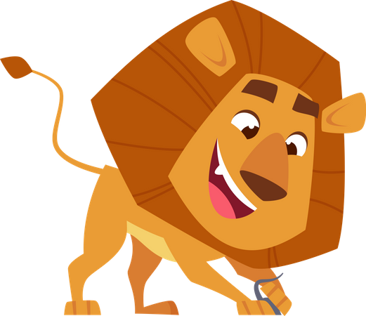 Funny Lion  Illustration