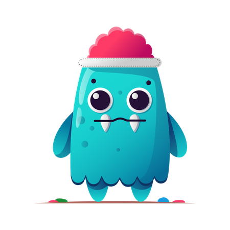 Funny monster standing  Illustration