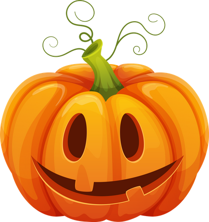 Funny Pumpkin Face Illustration