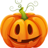 funny pumpkin face illustration