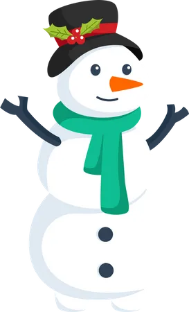 Funny Snowman Illustration