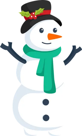 Funny Snowman  Illustration