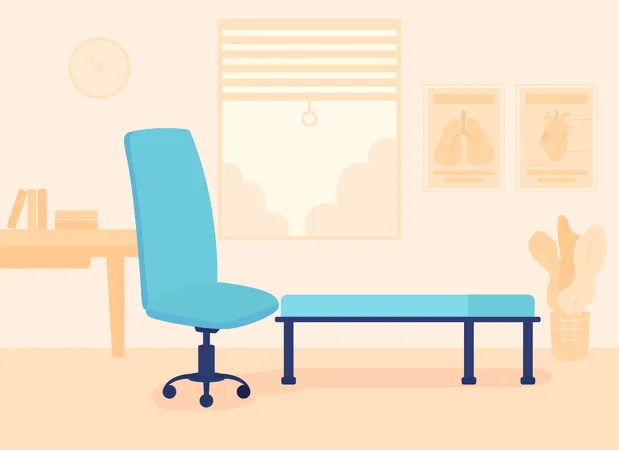 Furnished psychotherapy room Illustration