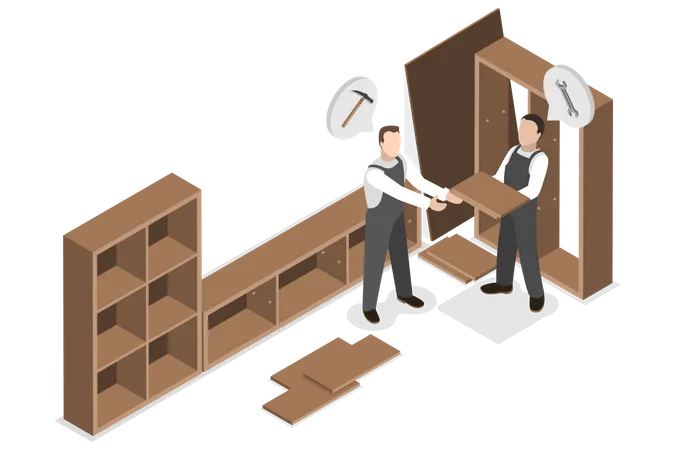 Furniture Assembly  Illustration