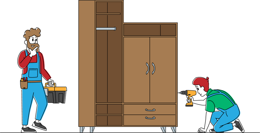 Furniture assembly service unit  Illustration