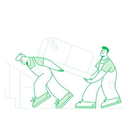 Furniture delivery  Illustration