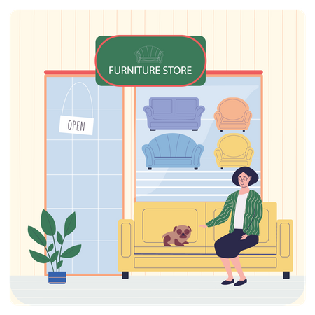 Furniture store Illustration