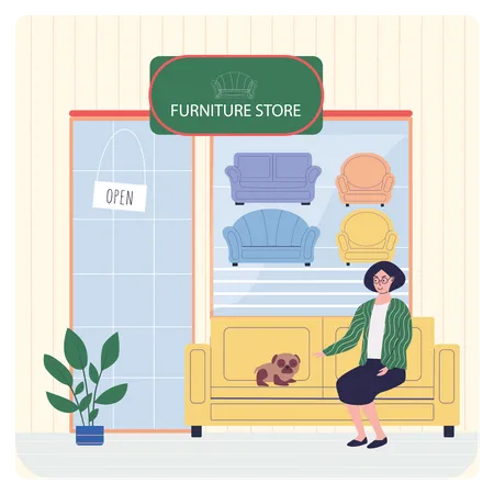 Furniture store  Illustration